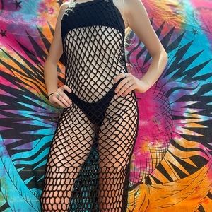 Black Crochet Top Shop Maxi Cover Up
